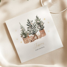 Guardanapo De Papel Árvores de Natal Rústicas de Inverno Baby Shower