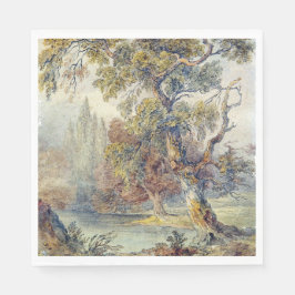 Guardanapo De Papel Árvores e Pond (por John Ruskin)