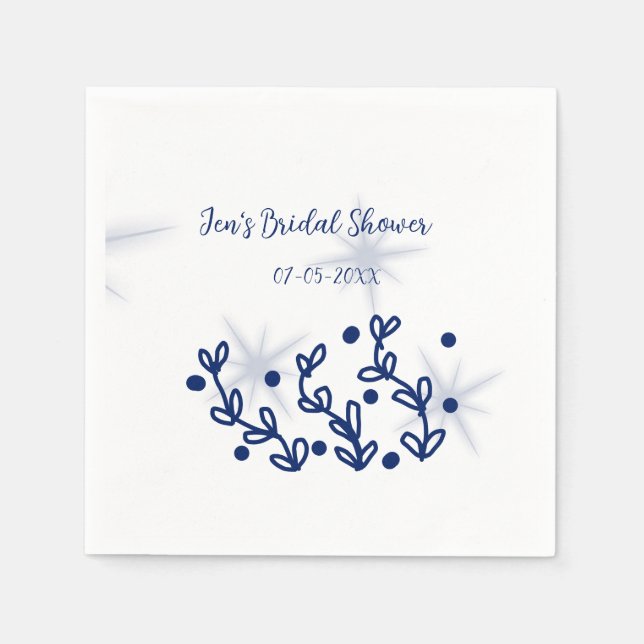 Guardanapo De Papel As estrelas azuis deixam chá de panela real de lux (Frente)