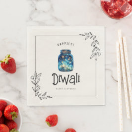 Guardanapo De Papel As estrelas de aquarela de Diwali mais felizes são