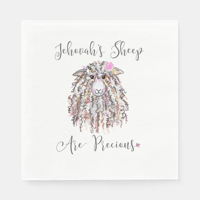 Guardanapo De Papel "As ovelhas de Jeová são Preciosos" Napkins (Frente)