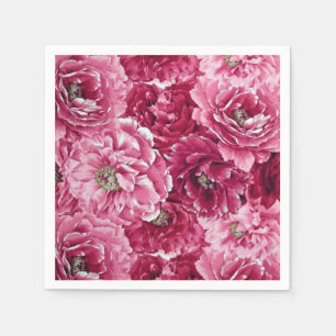 Guardanapo De Papel As peônias cor-de-rosa clássicas aglomeram