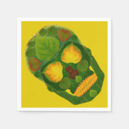 Guardanapo De Papel Aspen Leaf Skull 9