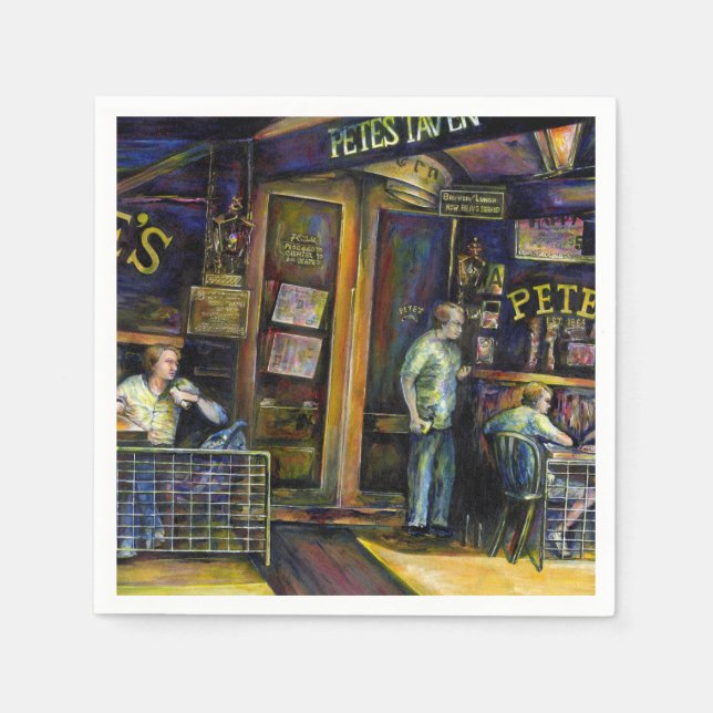 Guardanapo De Papel Assombrado pela Forma Amorfa das Sombras (Frente)