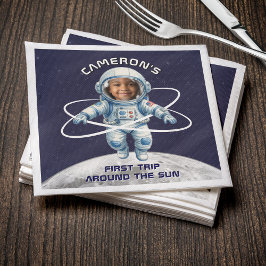 Guardanapo De Papel Astronaut Birthday Party 1st Trip Around the Sun