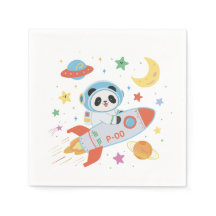 Astronauta azul e laranja Panda