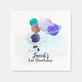 Guardanapo De Papel Astronauta Espacial Exterior Aniversário