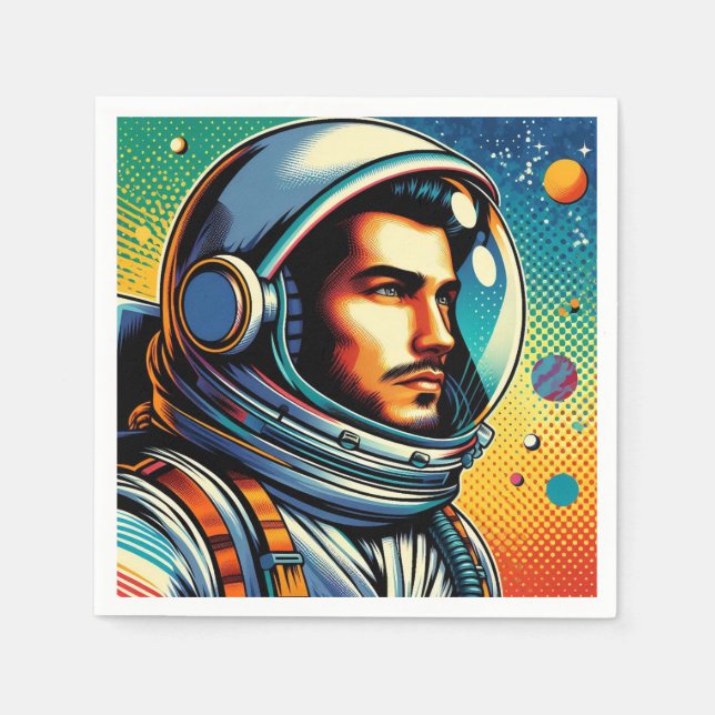 Guardanapo De Papel Astronauta no espaço! (Frente)