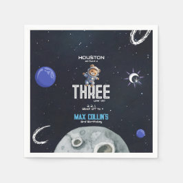 Guardanapo De Papel Astronauta no Espaço Exterior para Aniversário de