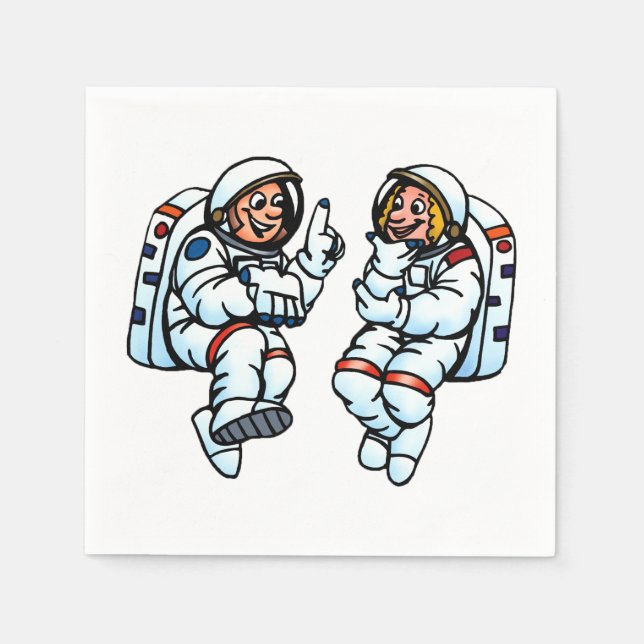 Guardanapo De Papel Astronautas Papel Napkins (Frente)