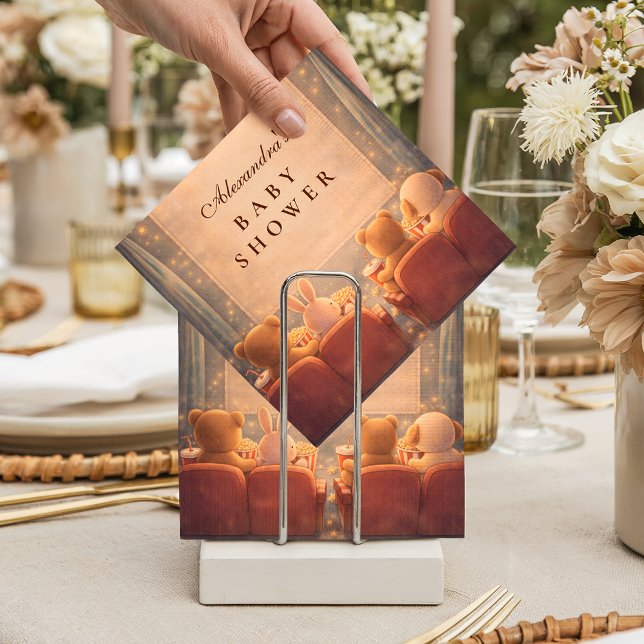 Guardanapo De Papel At Home Movie Night Baby Shower (Criador carregado)