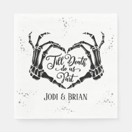 Guardanapo De Papel Até que a morte nos faça parte do casamento de Hal