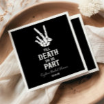 Guardanapo De Papel Até que a Morte Nos Separe Festa de Chá de Noiva d<br><div class="desc">Estes são guardanapos de papel preto Até que a Morte Nos Separe Festa de Chá de Noiva de Esqueleto Gótico Assustador!</div>