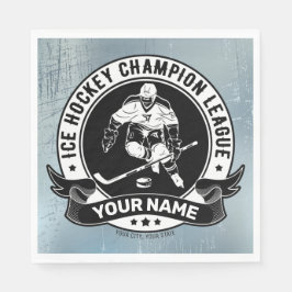 Guardanapo De Papel Atleta Personalizado Da Equipe De Rink De Gelo Do 