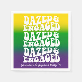 Guardanapo De Papel Atordoado Engajado Retro Mardi Gras