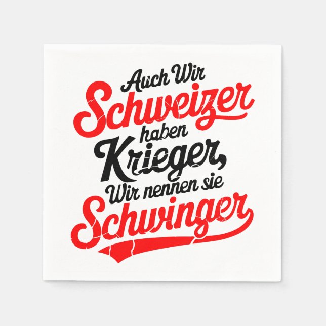 Guardanapo De Papel Auch wir schweizer haben Krieger (Frente)