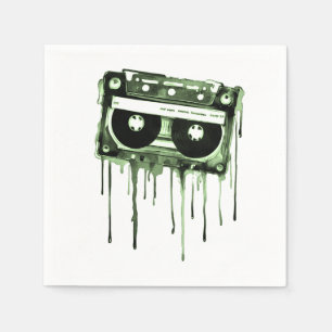 Guardanapo De Papel Audiocassete de Vintage