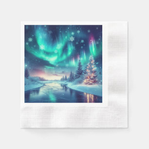 Guardanapo De Papel aurora borealis/Natal/Inverno
