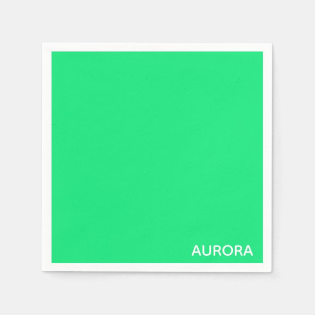 Guardanapo De Papel Aurora green color name (Frente)