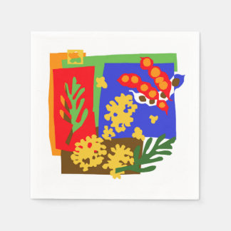 Guardanapo De Papel Austrália - ÁGUA Ouro e cápsulas de sementes