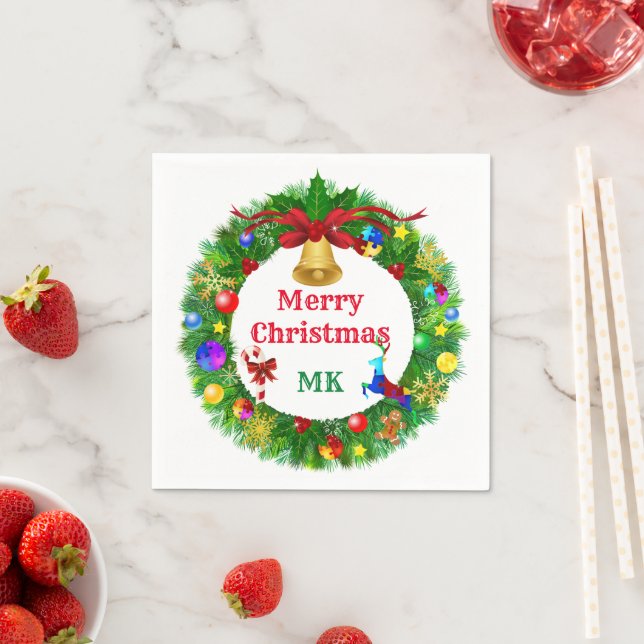 Guardanapo De Papel Autism Christmas Wreath (Insitu)