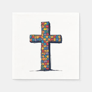 Guardanapo De Papel Autismo Consciência Mês Religião Cristo Jesus