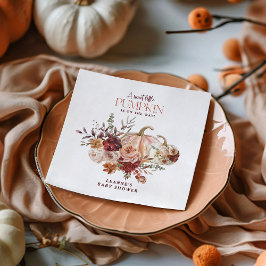 Guardanapo De Papel Autumn Blooms 'a little pumpkin' Baby Shower