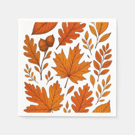 Guardanapo De Papel Autumn Botanic - Folhas de outono
