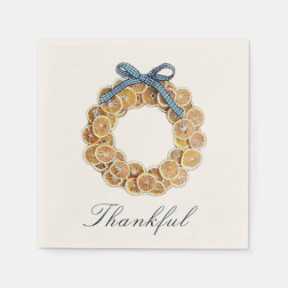 Guardanapo De Papel Autumn Citrus Wreath Paper Napkins