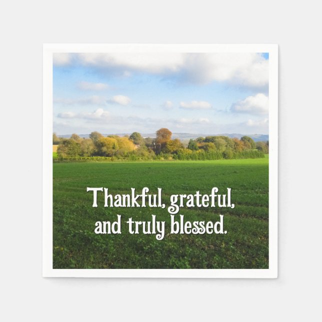 Guardanapo De Papel Autumn Countryside - Ação de Graças Personalizada (Frente)