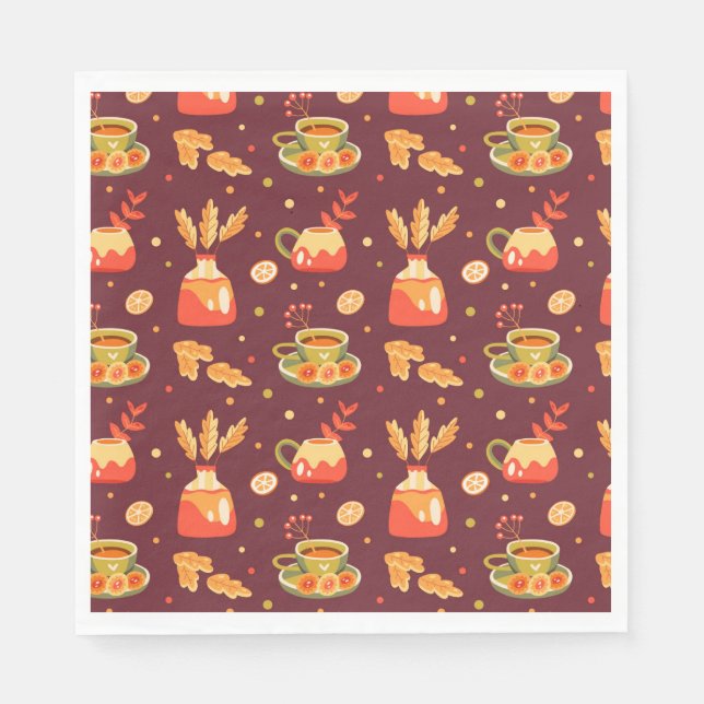 Guardanapo De Papel Autumn Cozy Pumpkin Spice (Frente)