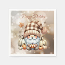 Autumn Cute Gnomo Fall Sai Aniversário