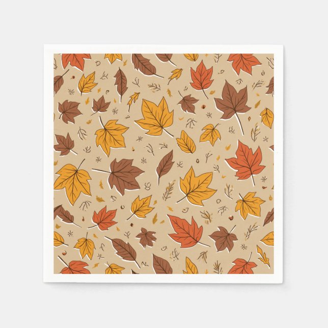 Guardanapo De Papel Autumn Deixa Papel Napkin (Frente)