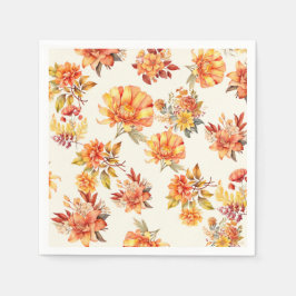 Guardanapo De Papel Autumn Floral Elegante