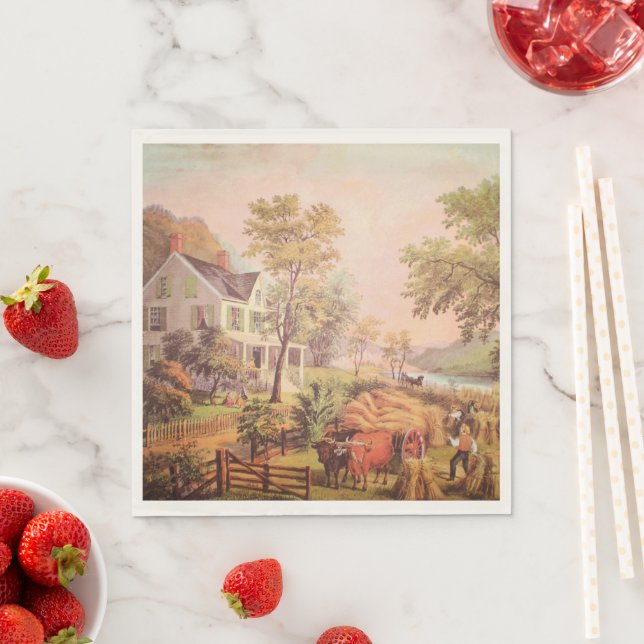 Guardanapo De Papel Autumn Harvest Ação de Graças Napkins (Insitu)