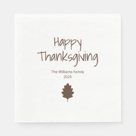 Guardanapo De Papel Autumn Leaf Modern Family Simple Thanksgiving