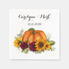 Guardanapo De Papel Autumn Pumpkin Rustic Wedkins Napkins