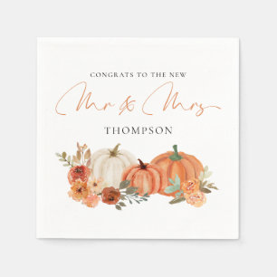 Guardanapo De Papel Autumn Pumpkins Florals Felicita a senhora deputad