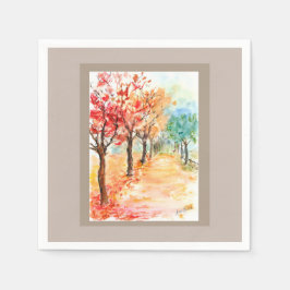 Guardanapo De Papel Autumn Road