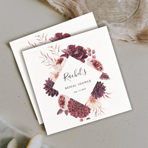 Guardanapo De Papel Autumn Romance Watercolor Chá de panela Floral