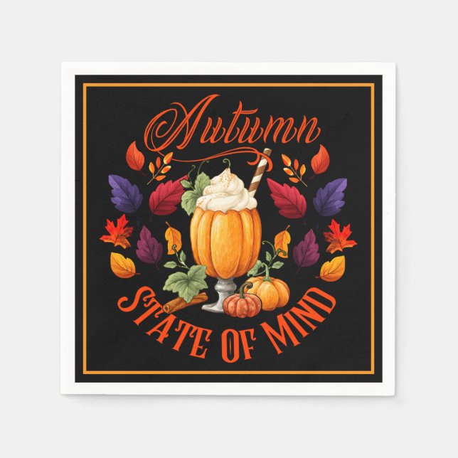 Guardanapo De Papel Autumn State Of Mind Black (Frente)
