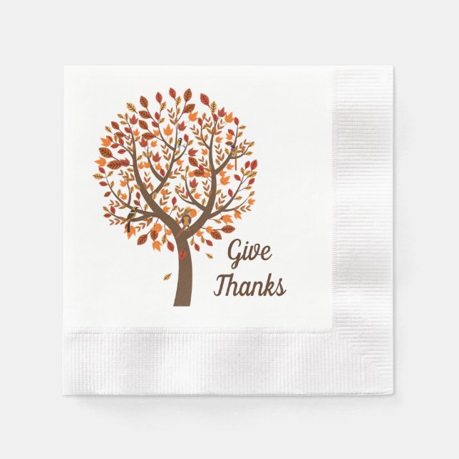 Guardanapo De Papel Autumn Tree Napkins (Frente)