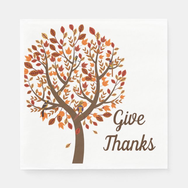 Guardanapo De Papel Autumn Tree Napkins (Frente)
