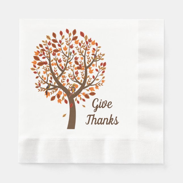 Guardanapo De Papel Autumn Tree Napkins (Frente)