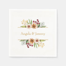 Autumn Wildflower Watercolor Casamento