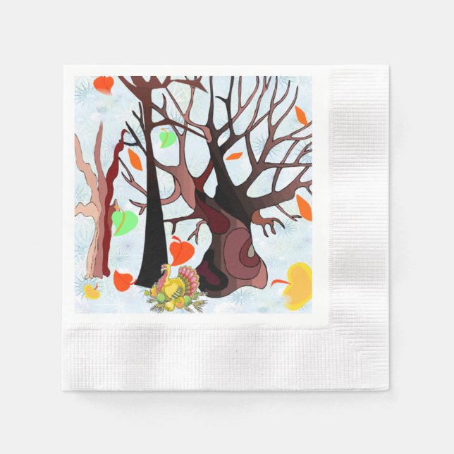 Guardanapo De Papel Autumn Wonderland - (Frente)