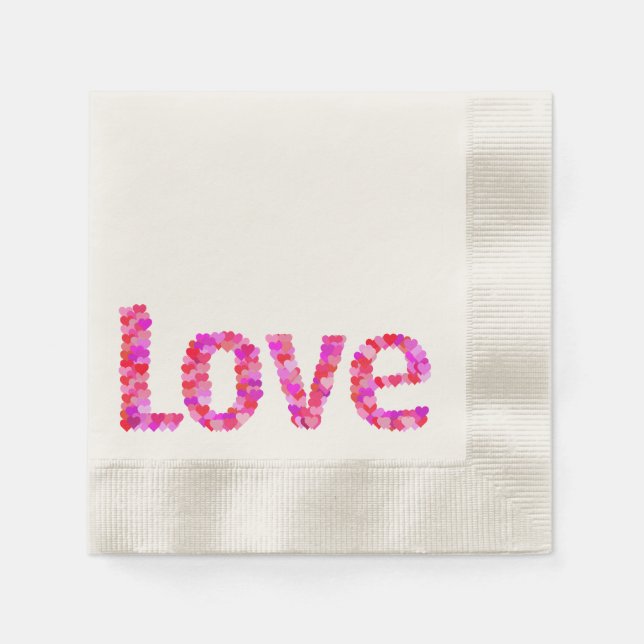 Guardanapo De Papel AVE Heart Text Napkins (Frente)
