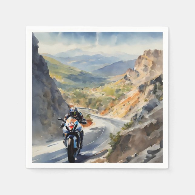 Guardanapo De Papel Aventura de Alta Velocidade em Paisagem Montanha V (Frente)