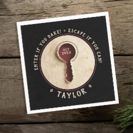 Guardanapo De Papel Aventura de Sala de Fuga Preta de Spy Retro legal