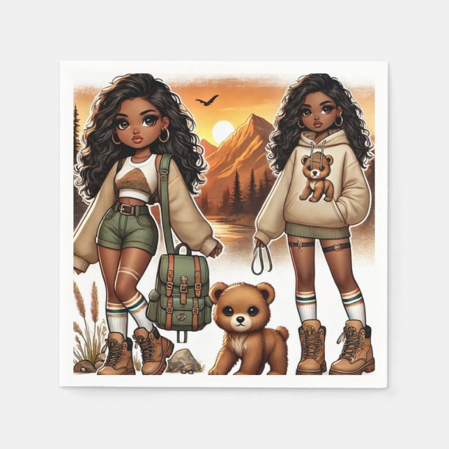 Guardanapo De Papel Aventura e Estilo de Caminho (Frente)